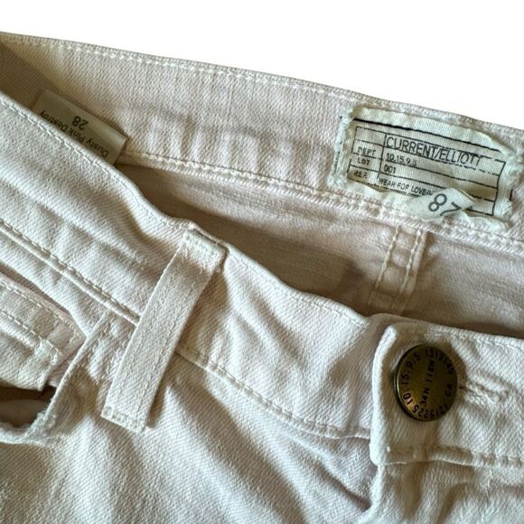 Revolve Current/Elliott The Stiletto Tattered Dusty Pink Destroy Jeans - Picture 6 of 11